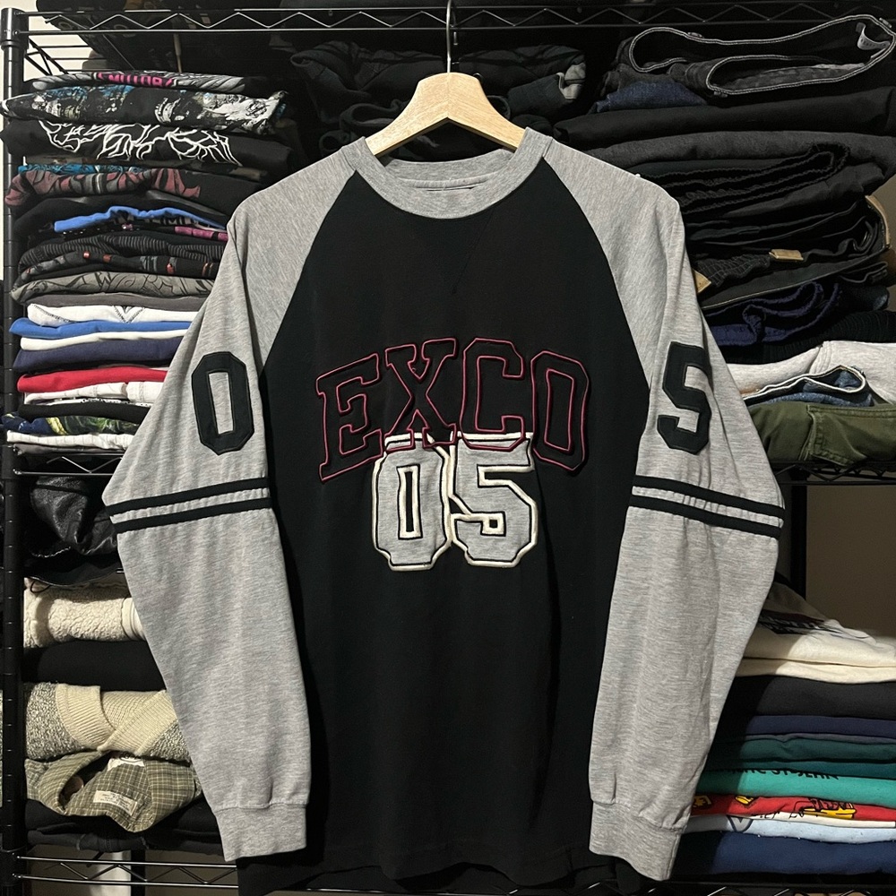 Black and Gray Long Sleeve Men's Tee fit S-M
